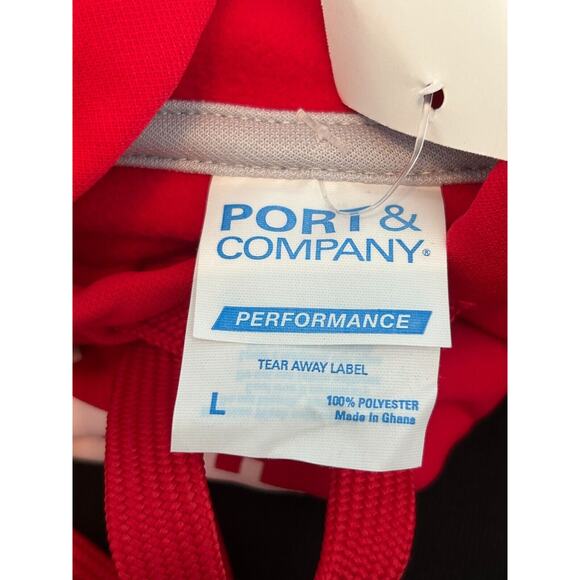 DC Defenders Hoodie Large Red Port & Company XFL Football Sports Performance NWT - Picture 8 of 10